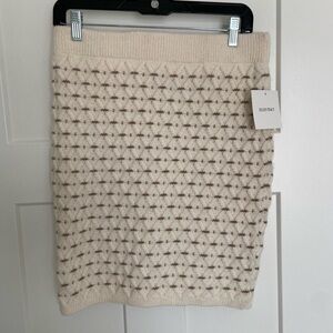 Ellen Tracy Ivory Lined Sweater Skirt - M Medium - NWT